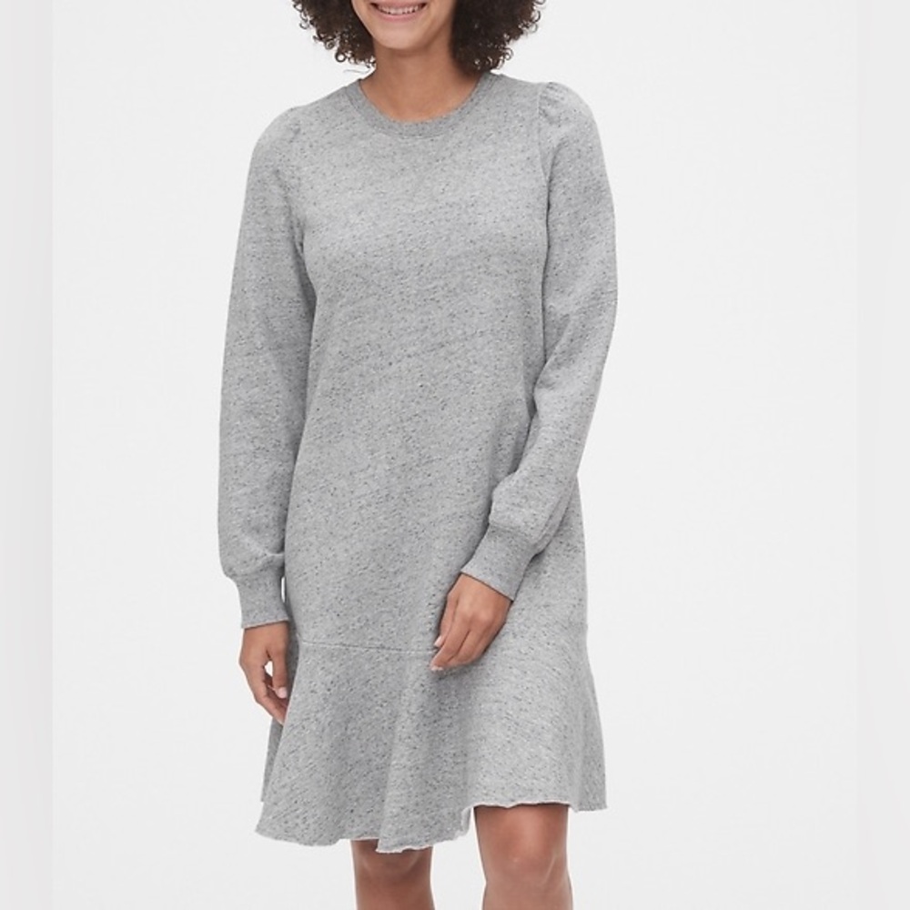 GAP Flounce Sweatshirt Dress - Picture 2 of 8